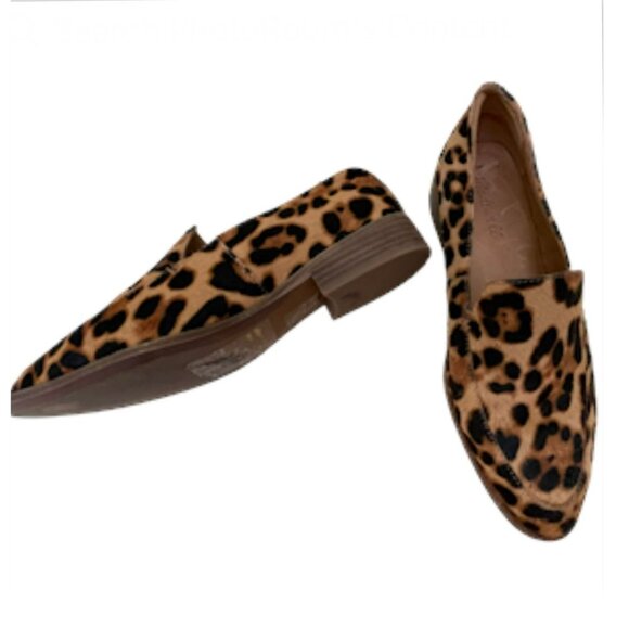 Madewell The Frances Loafer in Leopard Calf Hair Truffle Multi Color Size 7 - Picture 4 of 15